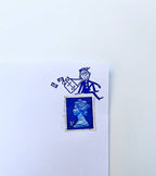 LA PAPER LOVER - Mr Zip Sitting Rubber stamp cute snail mail pen pal gift