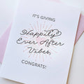 Steel Petal Press - Happily Ever After Vibes - Letterpress Wedding Congrats Card