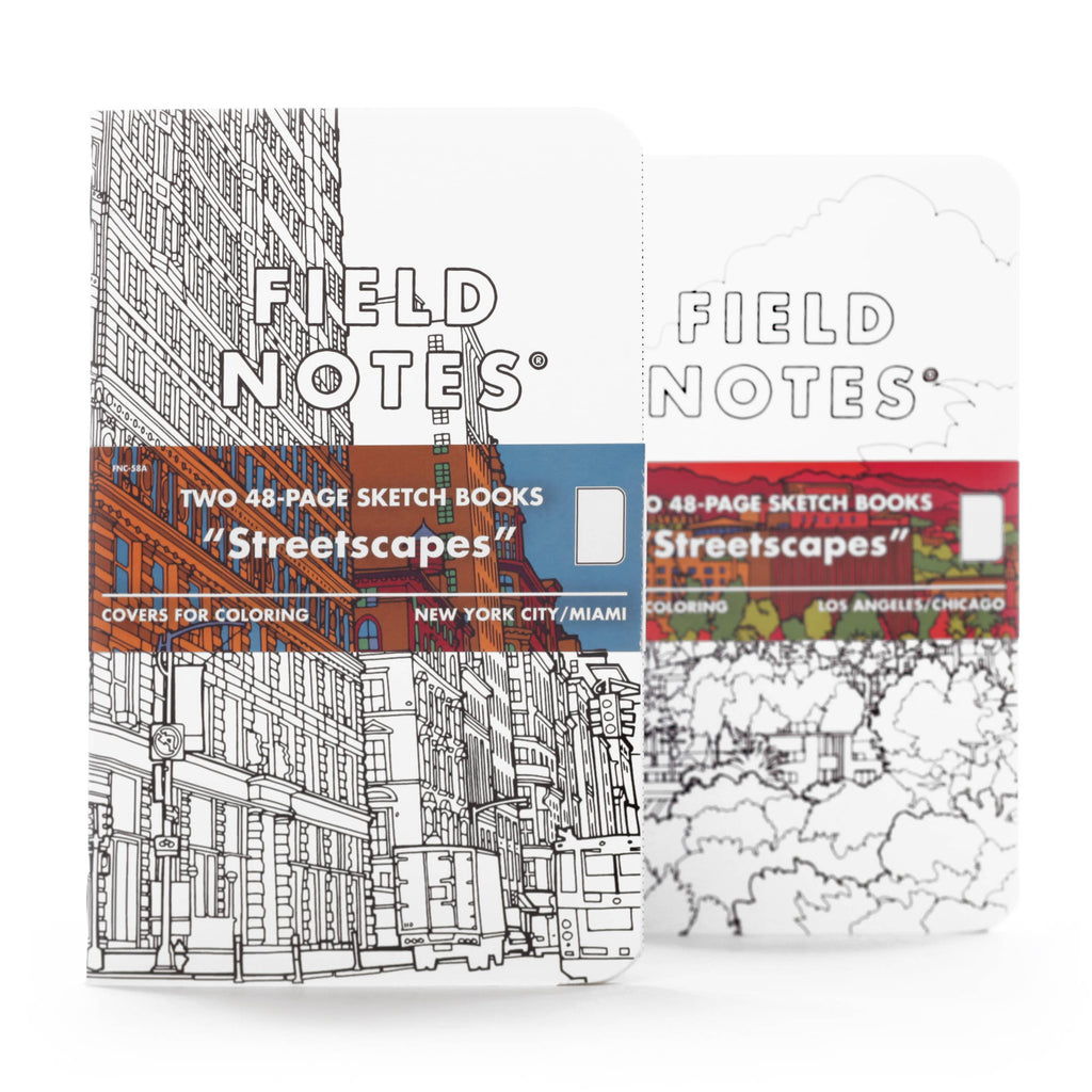 Field Notes - Streetscapes Sketch Book 2-Packs: Pack A: New York + Miami