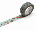 mt masking tape  - 15Mm Embroidery Fox And Squirrel