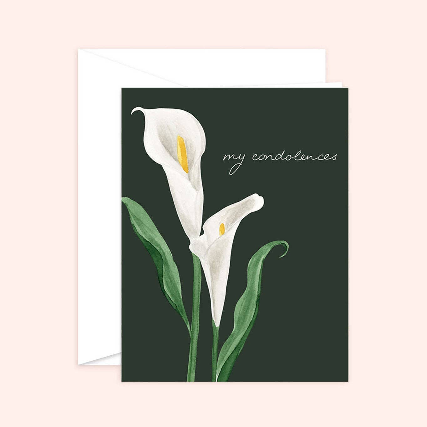 Almeida Illustrations - Cala Lily Condolence Card | Sympathy