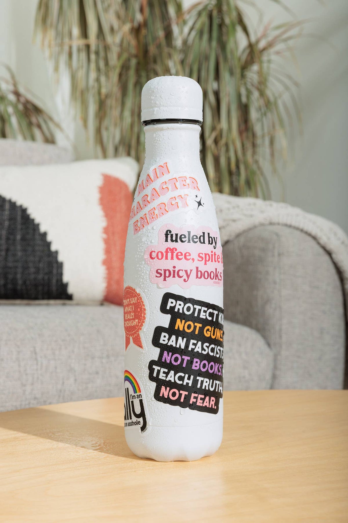 SHEWOLF Designs - Fueled by Coffee, Spite & Spicy Books Sticker—Bookish Decal