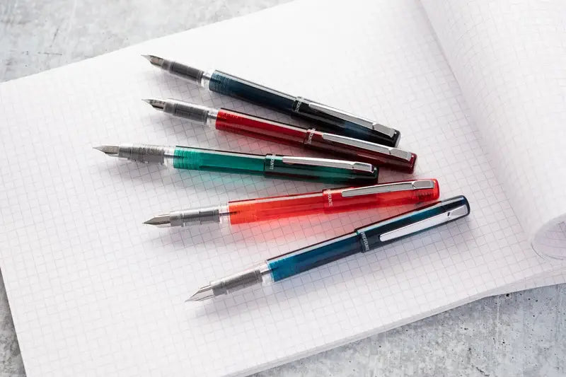 Platinum Prefounte Fountain Pen -  Graphite Blue,  Fine
