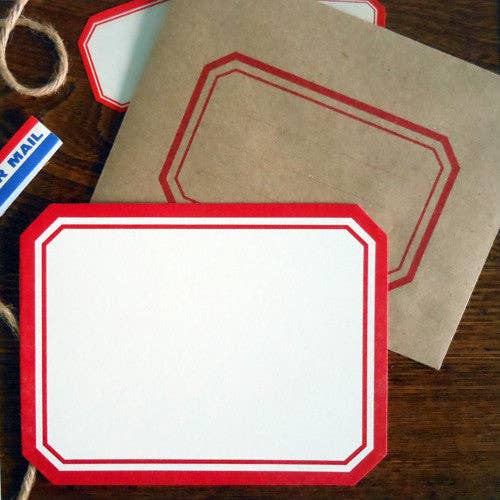 a. favorite design - Red label flat note set