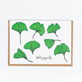 Lady Pilot Letterpress - Gingko Sympathy Greeting Card