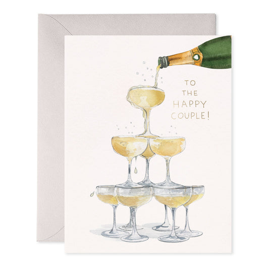 E. Frances Paper - Champagne Tower Wedding Greeting Card – To the Happy Couple