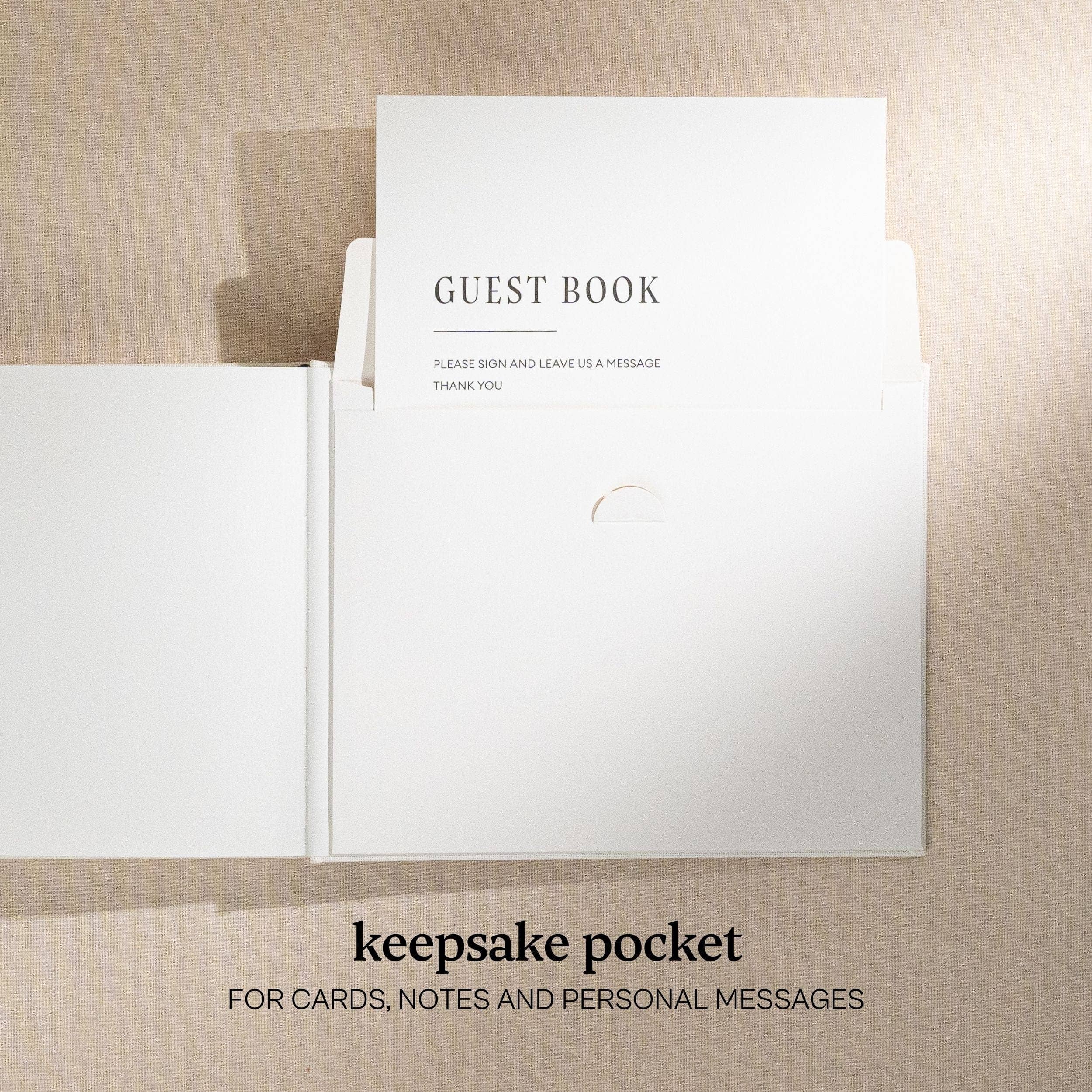 Kunitsa Co - Wedding Guest Book - Blank Sign in Book for Special Occasions: Oat