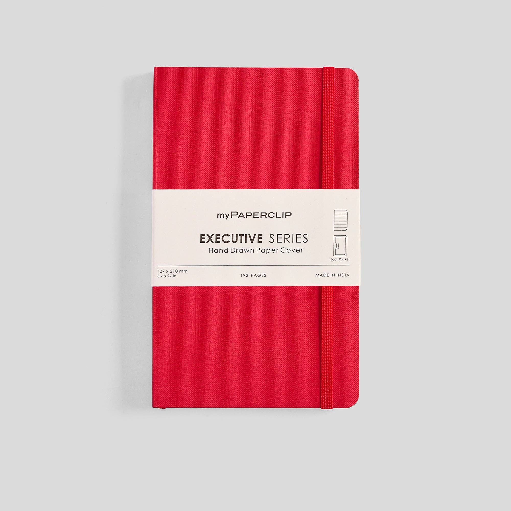 myPAPERCLIP - Executive Series Notebook - M (With Back Pocket): Checks / Yellow