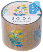 HITOTOKI by KING JIM - SODA transparent Masking Tape Sticker type: Pin badge