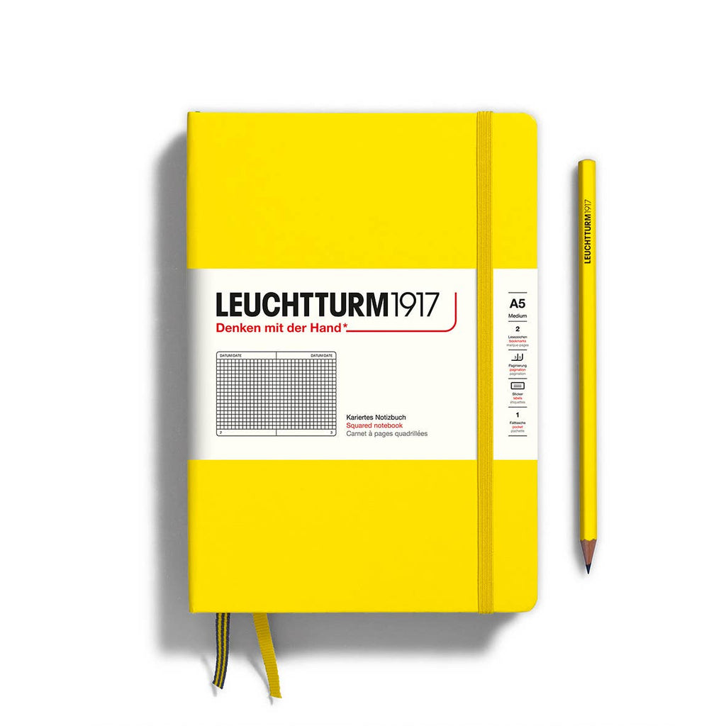 LEUCHTTURM1917 - Notebooks - Medium (A5): Lemon / Hardcover / Squared