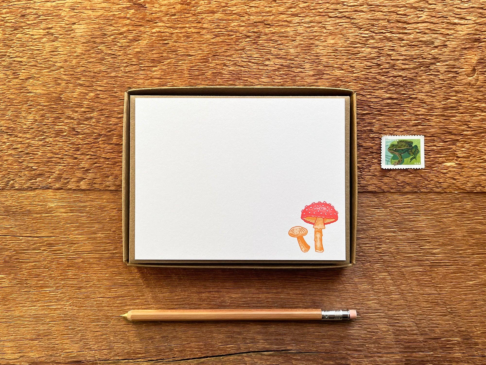 Noteworthy Paper & Press - Mushroom Flat Notes (Boxed Set of 8)