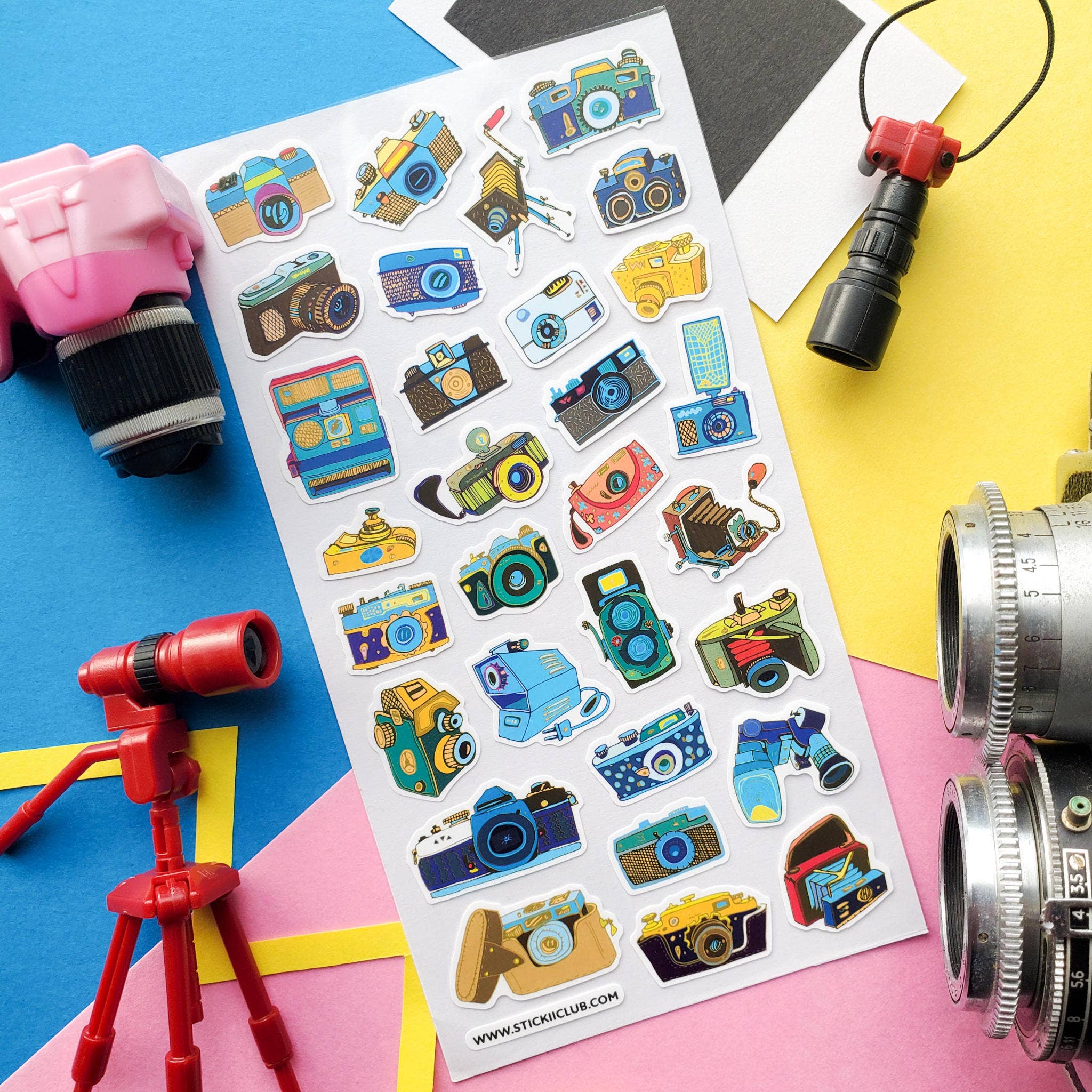 STICKII - Retro Cameras Sticker Sheet