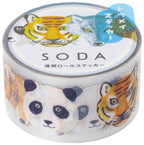 HITOTOKI by KING JIM - SODA transparent Masking Tape Sticker type: Pin badge