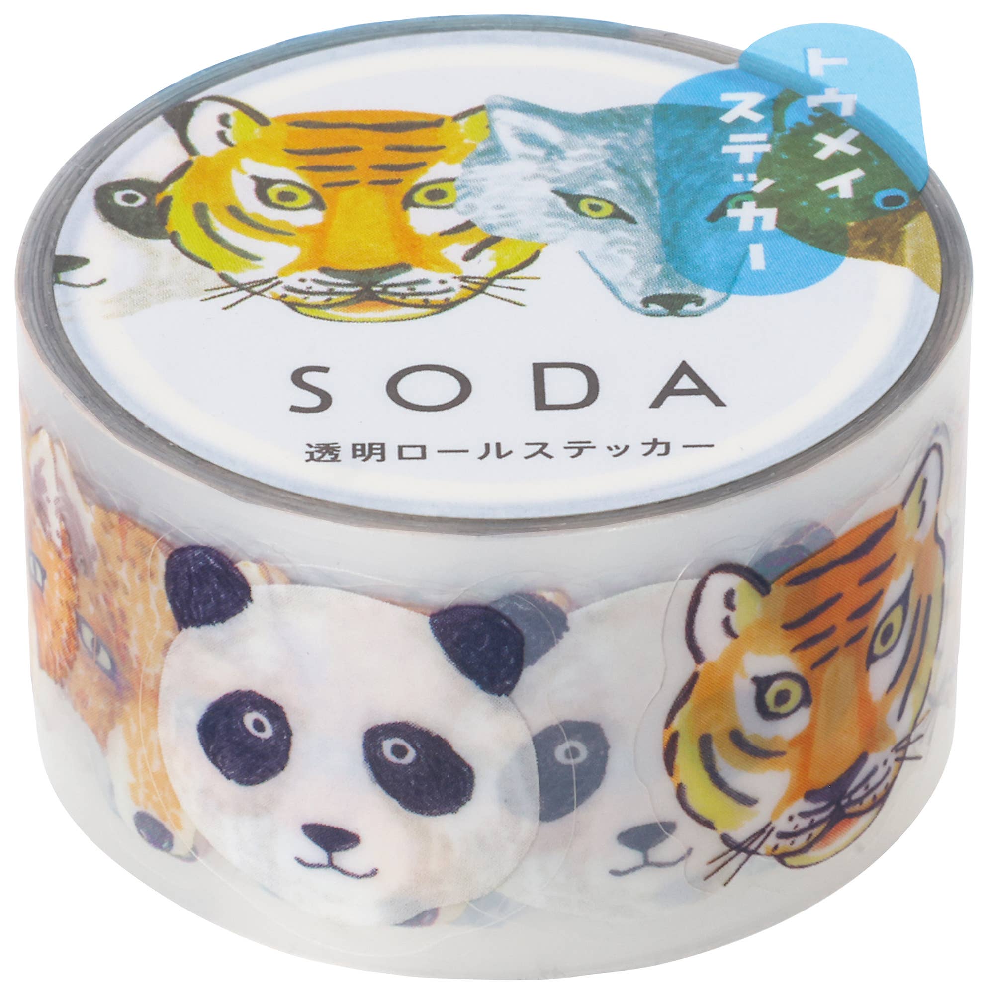HITOTOKI by KING JIM - SODA transparent Masking Tape Sticker type: Pin badge