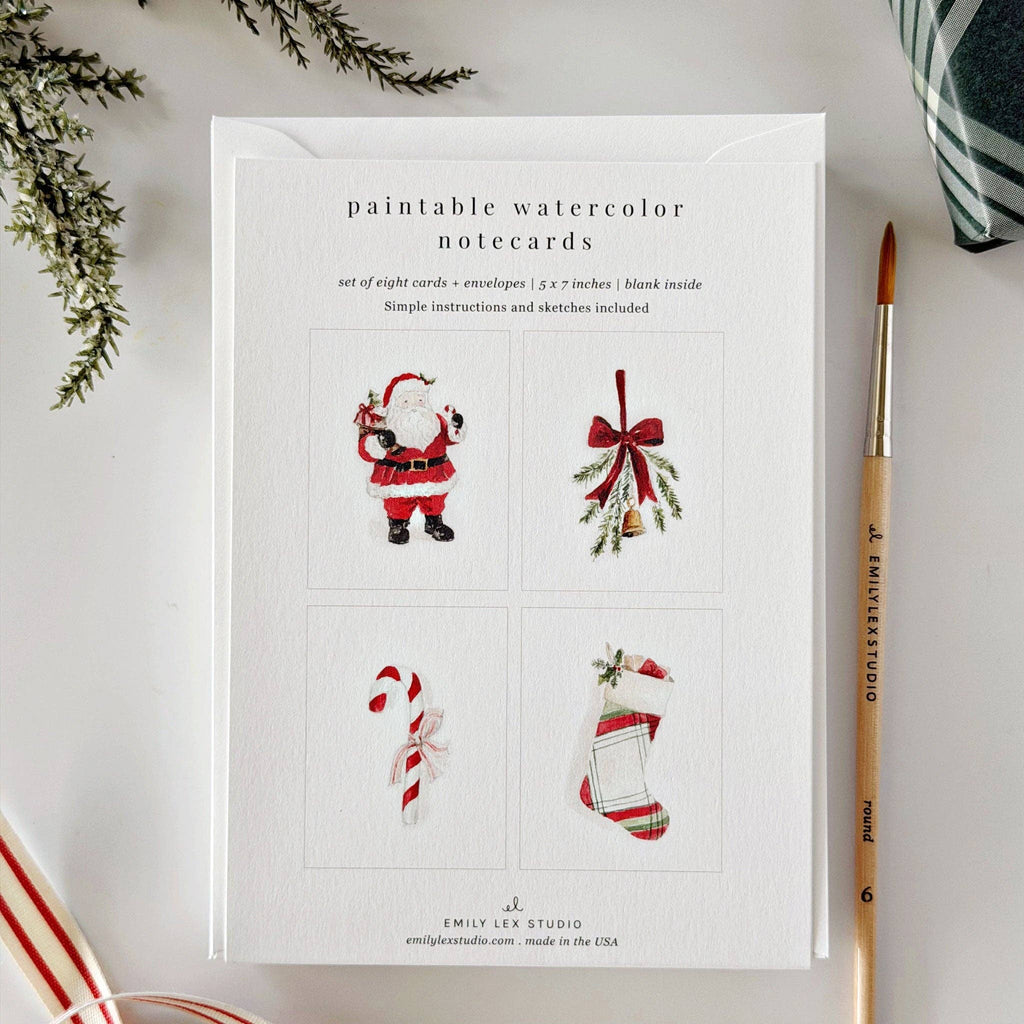 emily lex studio - Classic christmas paintable notecard