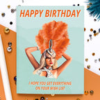 Morgan Swank Studio - Taylor Showgirl | Pop Culture Birthday Card