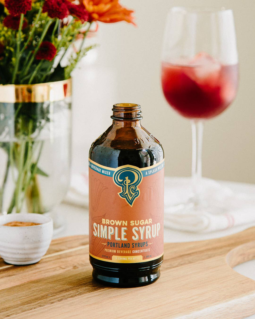Portland Syrups - Brown Sugar Simple Syrup 12 oz - Mixed Drinks & Coffee Syrup