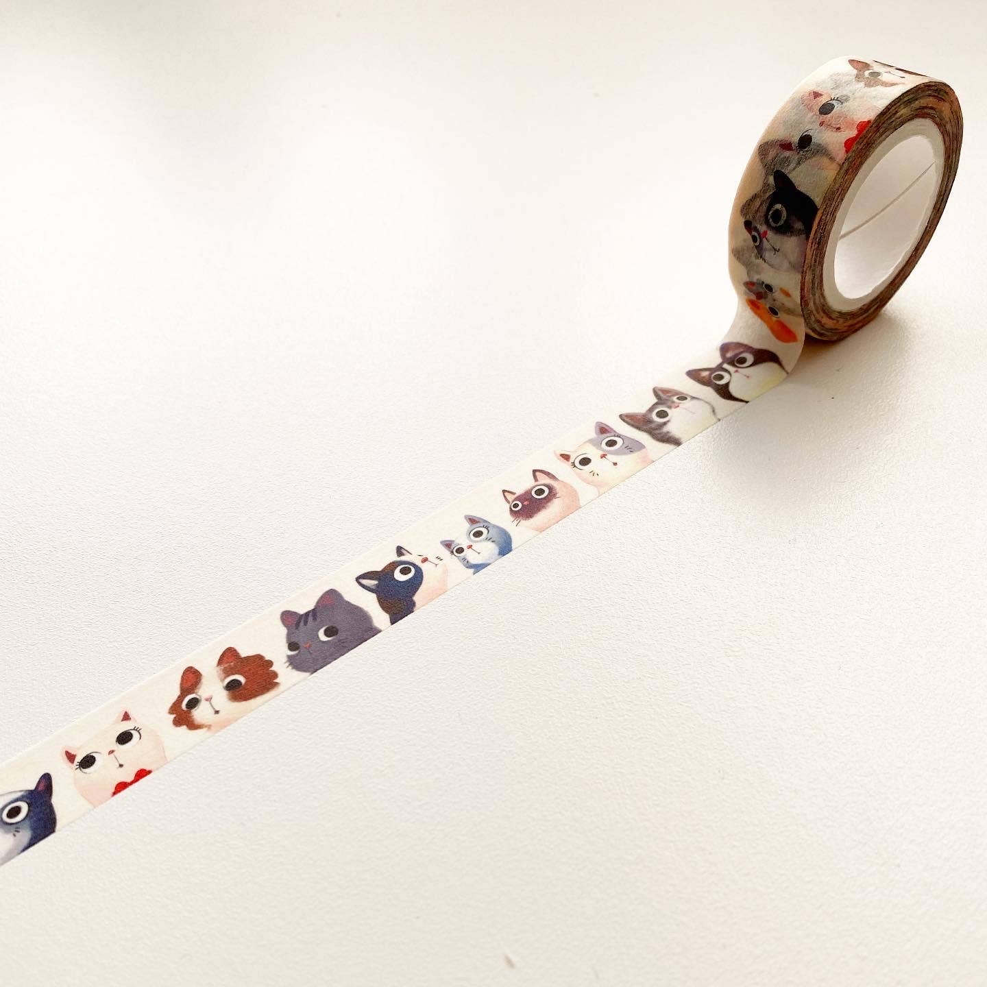 The Little Red House - 15mm Cat faces Washi Tape