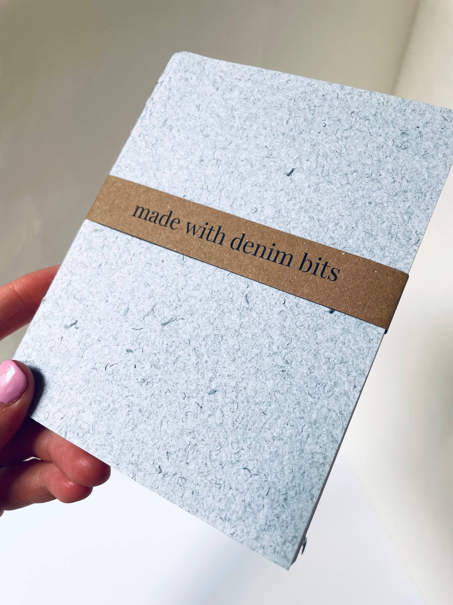 Atelier By Cat - Mini Recycled Denim Confetti Notebook Eco-Friendly Paper: Blank