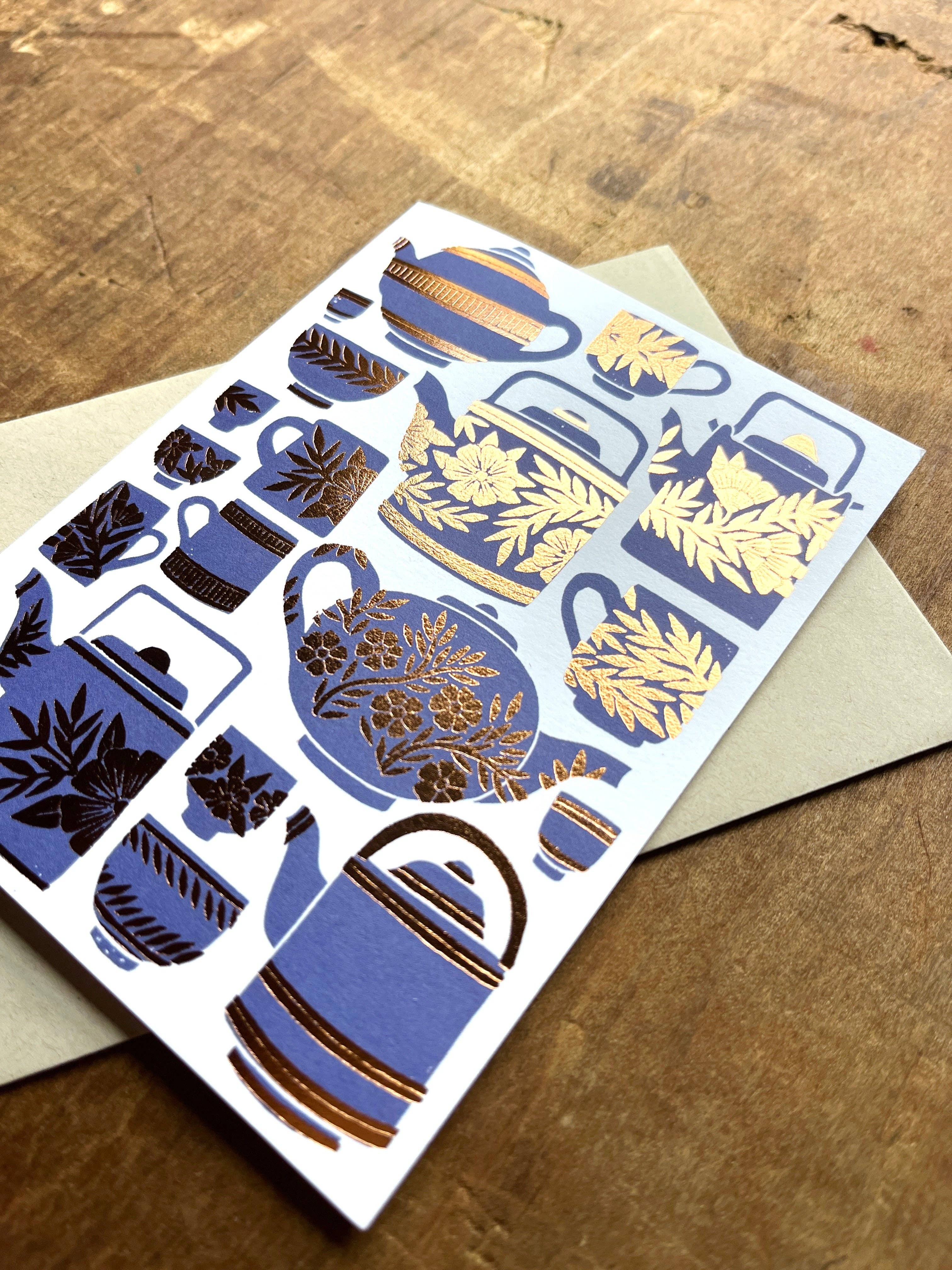 Katharine Watson - Tea Set Greeting Card