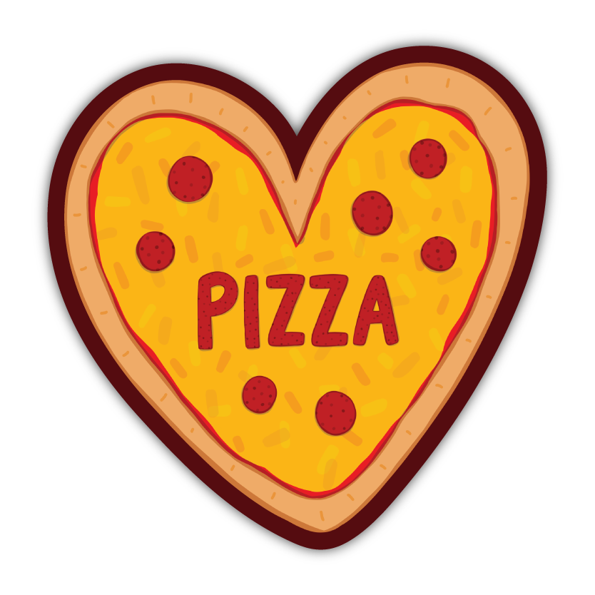 Kyn You Believe It - Pizza Heart Vinyl Sticker