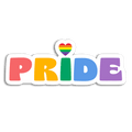 Stick With Finn - Rainbow Pride Sticker: 2.7 x 1 in