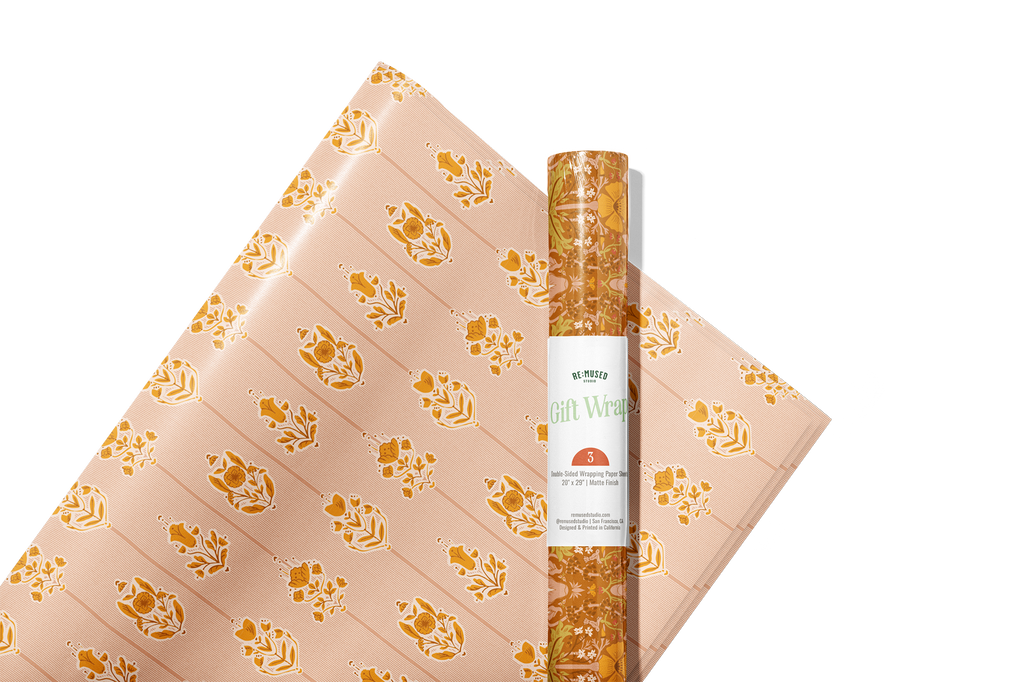 re:mused studio - Wildflower Gift Wrap Sheet-Double Sided