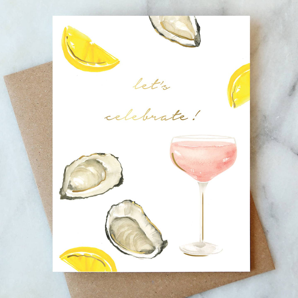 Abigail Jayne Design - Oysters and Rose Celebration Greeting Card
