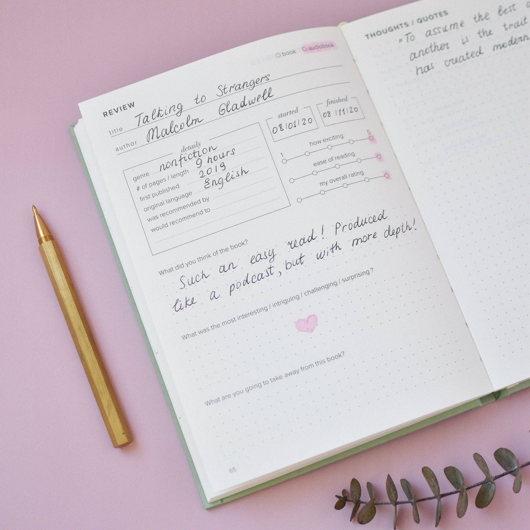 Kunitsa Co - Reading Journal (Original): Green