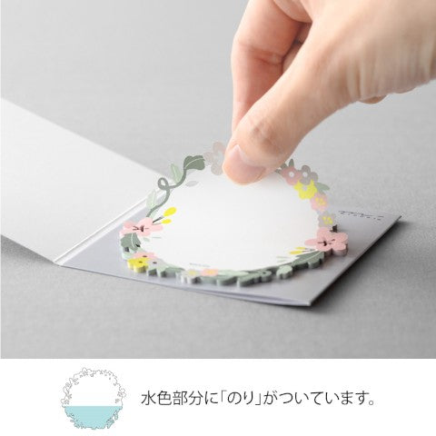 Midori Die-Cut Sticky Notes - Wreath