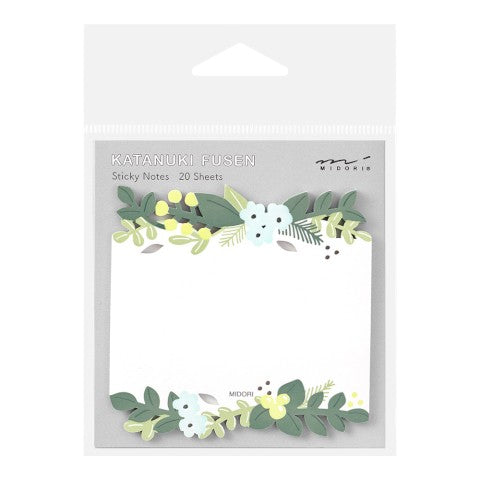 Midori Die Cust Sticky Notes Leaves