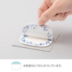 Midori Sticky Notes Transparency, Blue Flowers