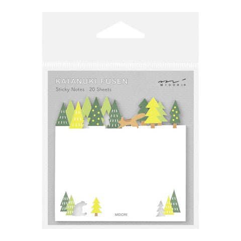 Midori Die-Cut Sticky Notes - Forest