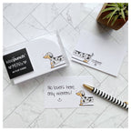 Kiss and Punch - Wiener Dachshund Dog Minis™ - Flat Notecard Set of 60 