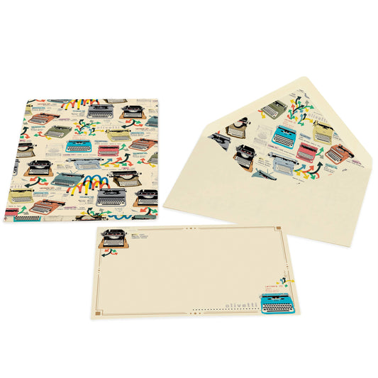 San Lorenzo Design - Portfolio Cards Large Size, Note Cards, Italian Stationery: OLIVETTI