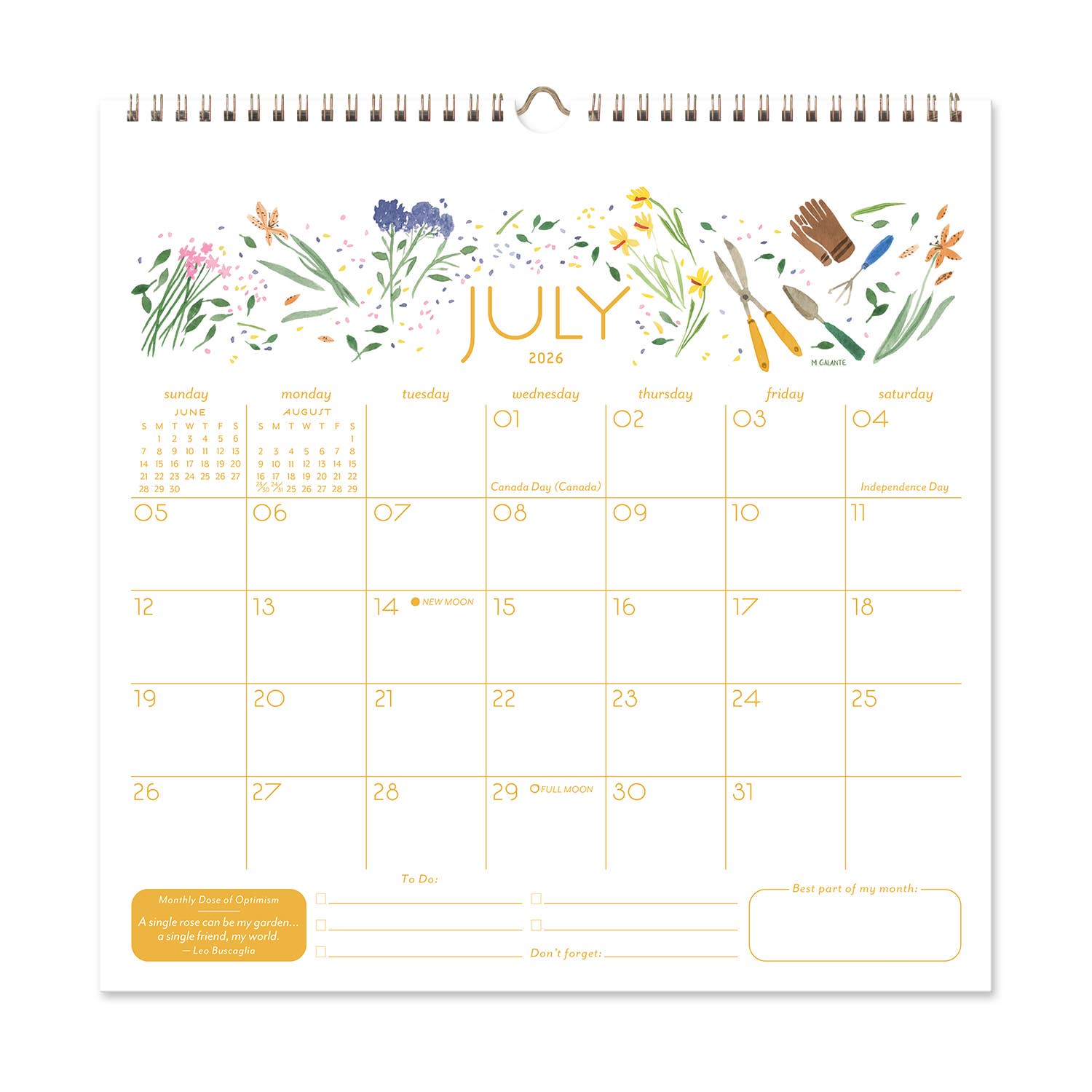 Seedlings - 2026 Seedlings Garden Party 12 Month Classic Grid Calendar