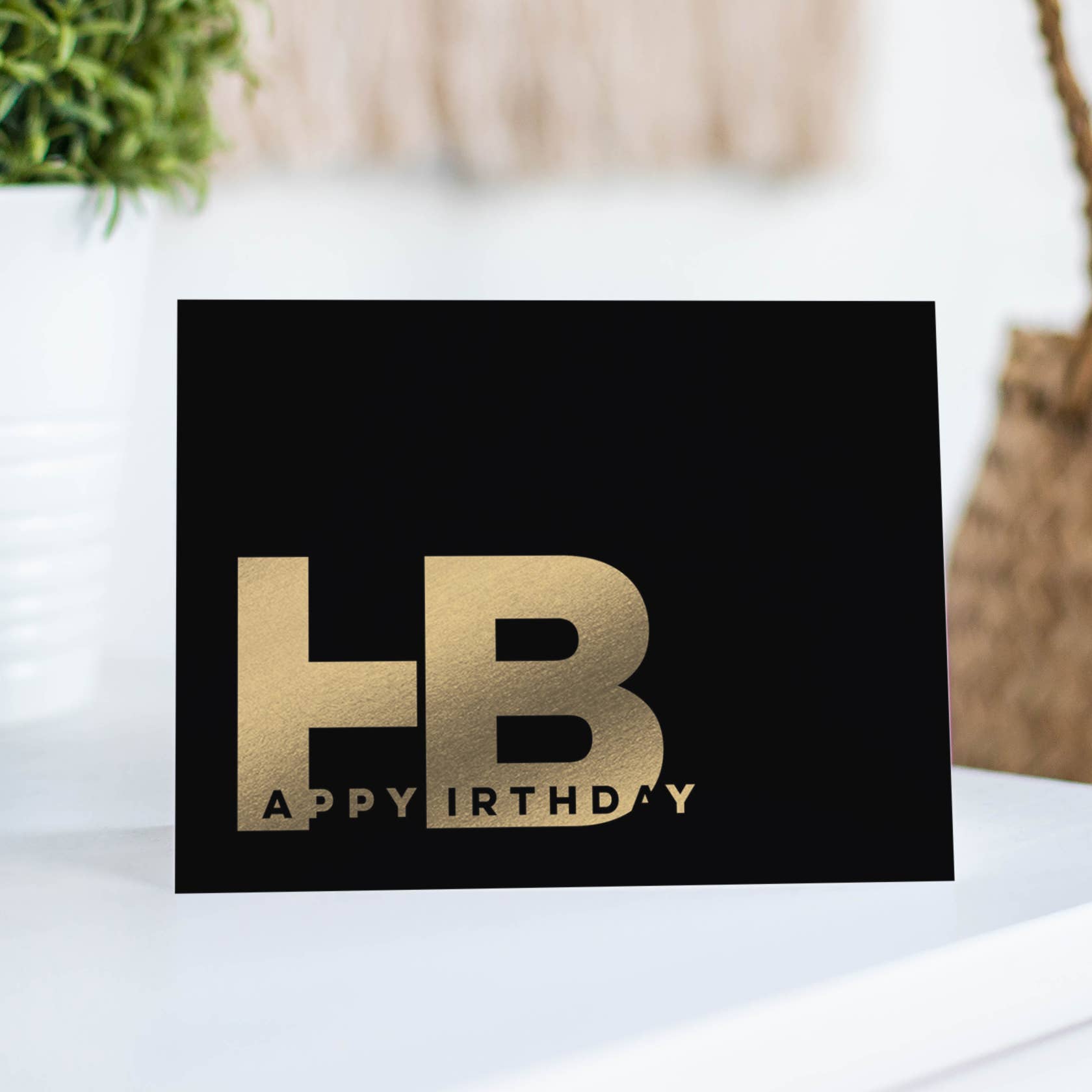 Fine Moments - Birthday Logo – Foil-Pressed Modern Birthday Card