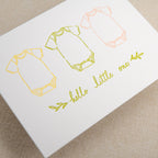 Kindred Letterpress - Onesie Baby Card | Letterpress Baby Card