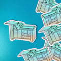 Pier Six Press - Letterpress Holographic Vinyl Sticker 