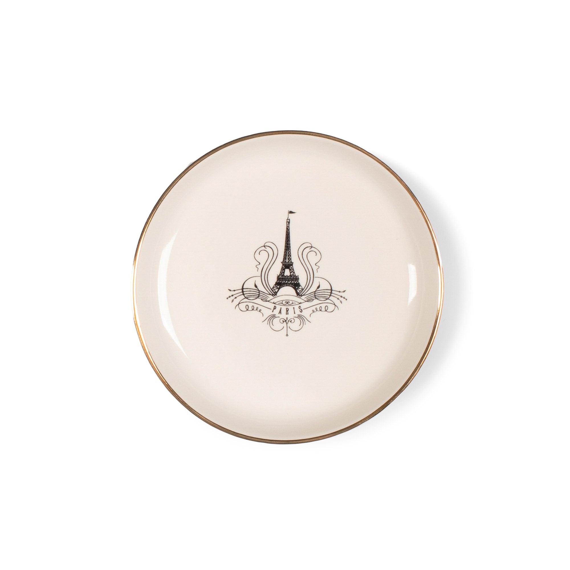 Fringe Studio, Noir Eiffel Small Round Trinket Dish