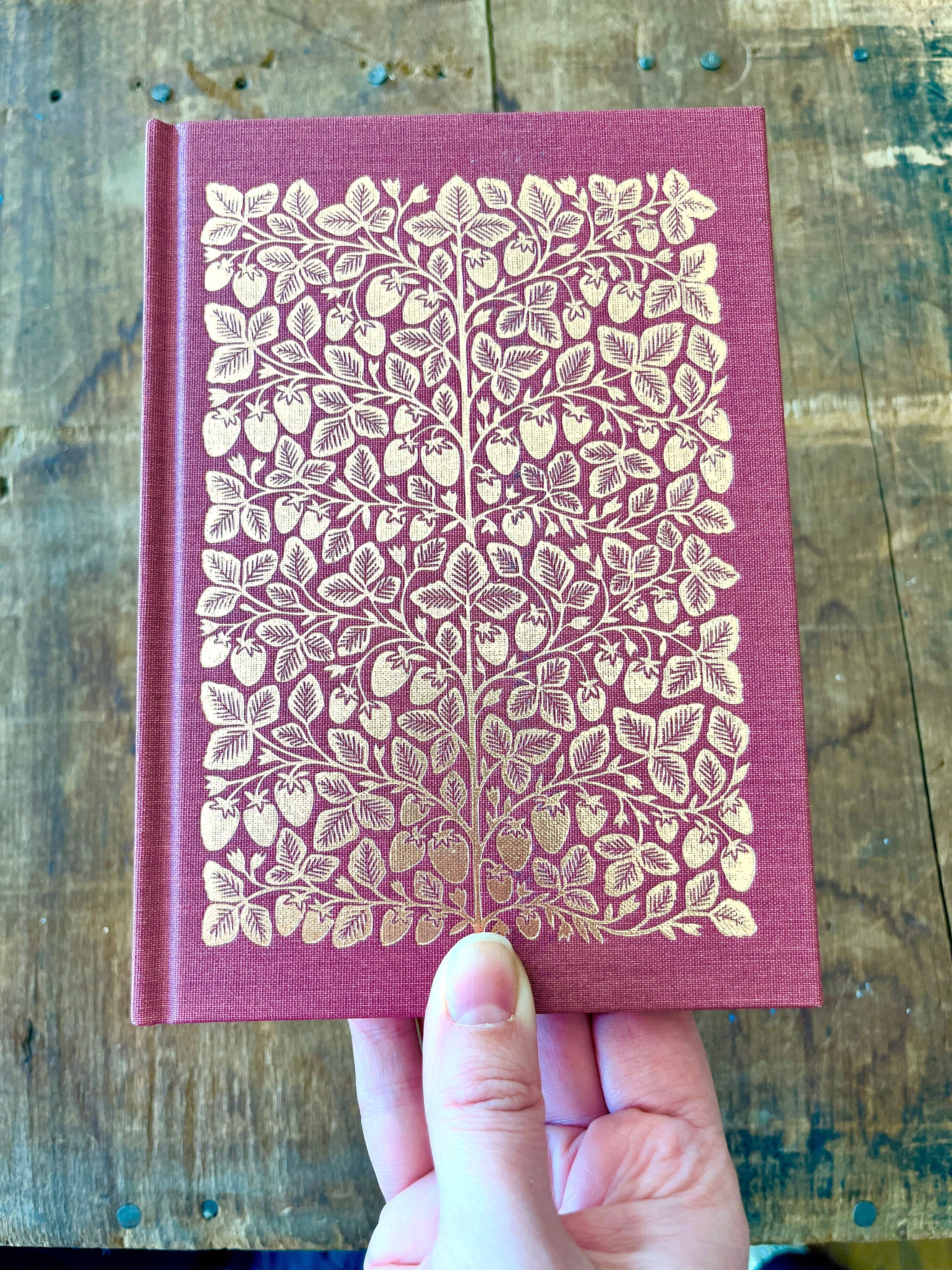 Katharine Watson - Foil Stamped Linen Journal, Blank Burgundy