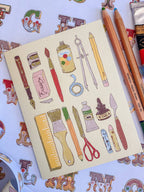 re:mused studio - Art School Supplies A2 Greeting Card