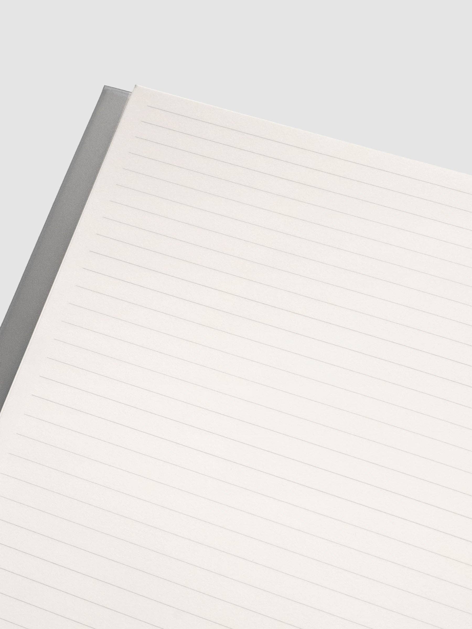 Cloth & Paper - Perfect Bound Notebook | A5: Lined | Ash