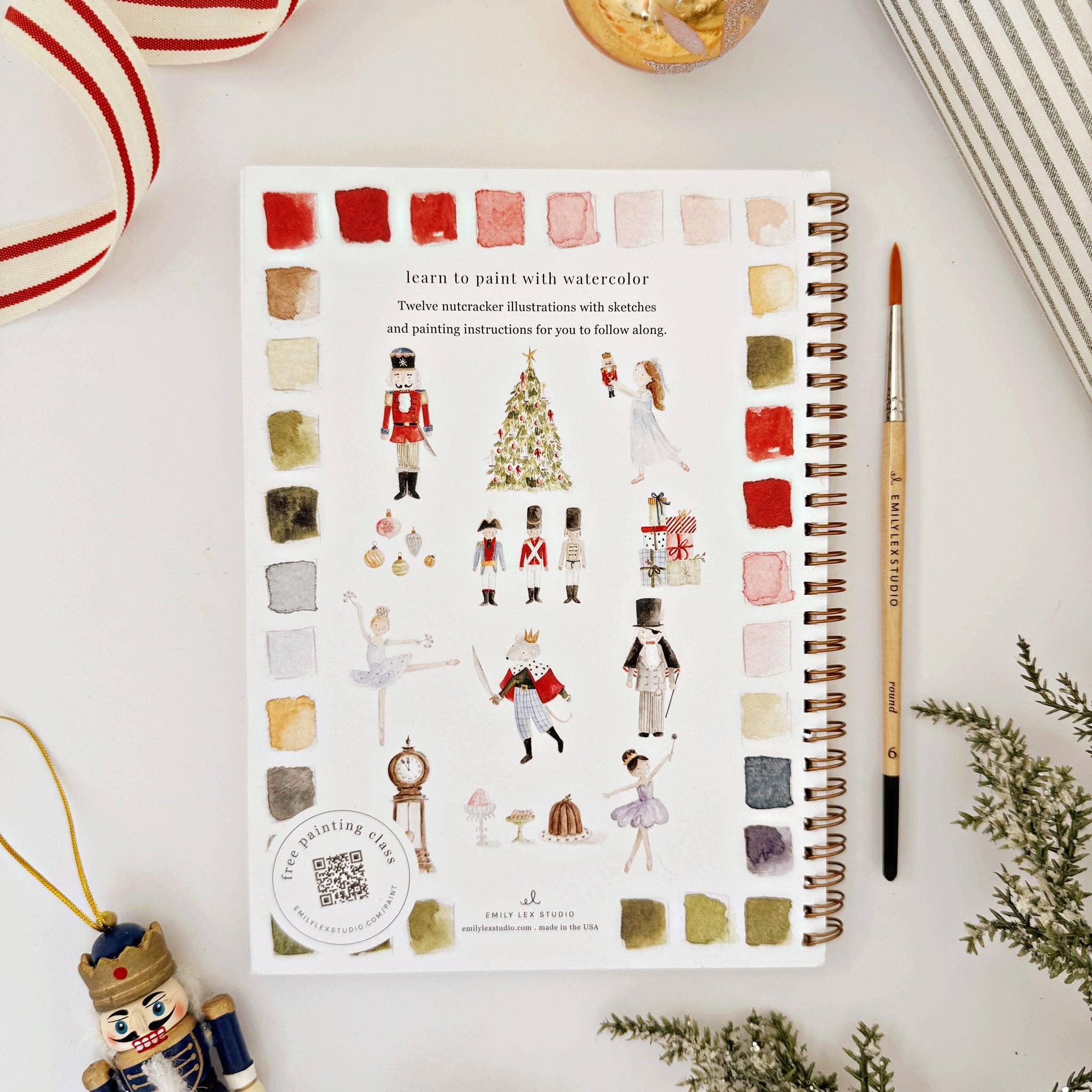 emily lex studio - Nutcracker Watercolor Workbook