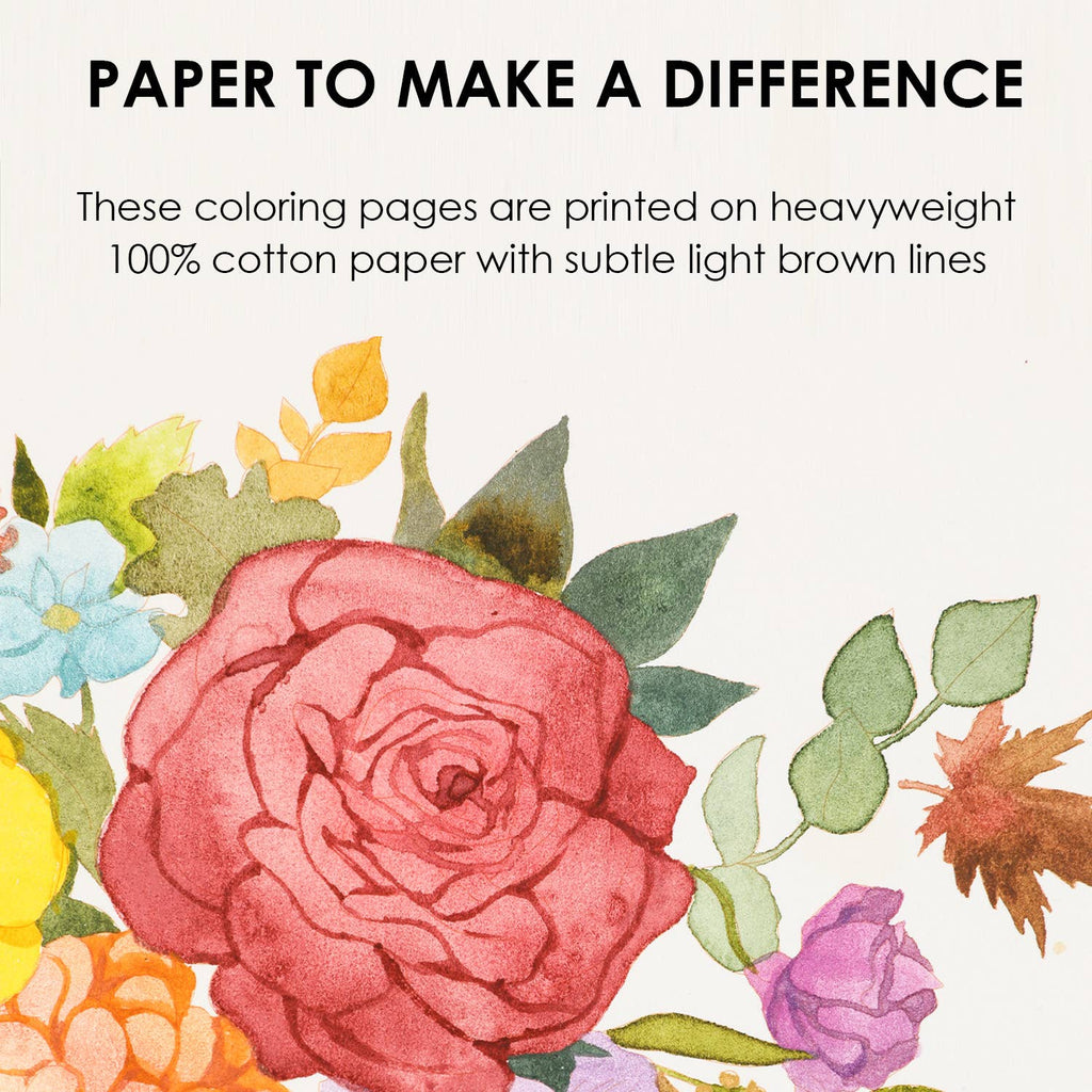 Grabie - 15 Sheets 140LB Autumn-Themed Watercolor Coloring Book