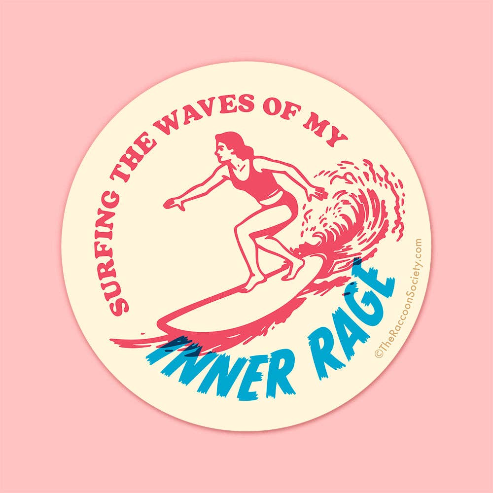 The Raccoon Society - Surfing My Inner Rage Sticker