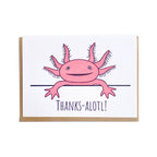 Lady Pilot Letterpress - Axolotl Thanks Greeting Card