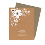 Almeida Illustrations - Kraft Happiest Wedding Day White Floral Card