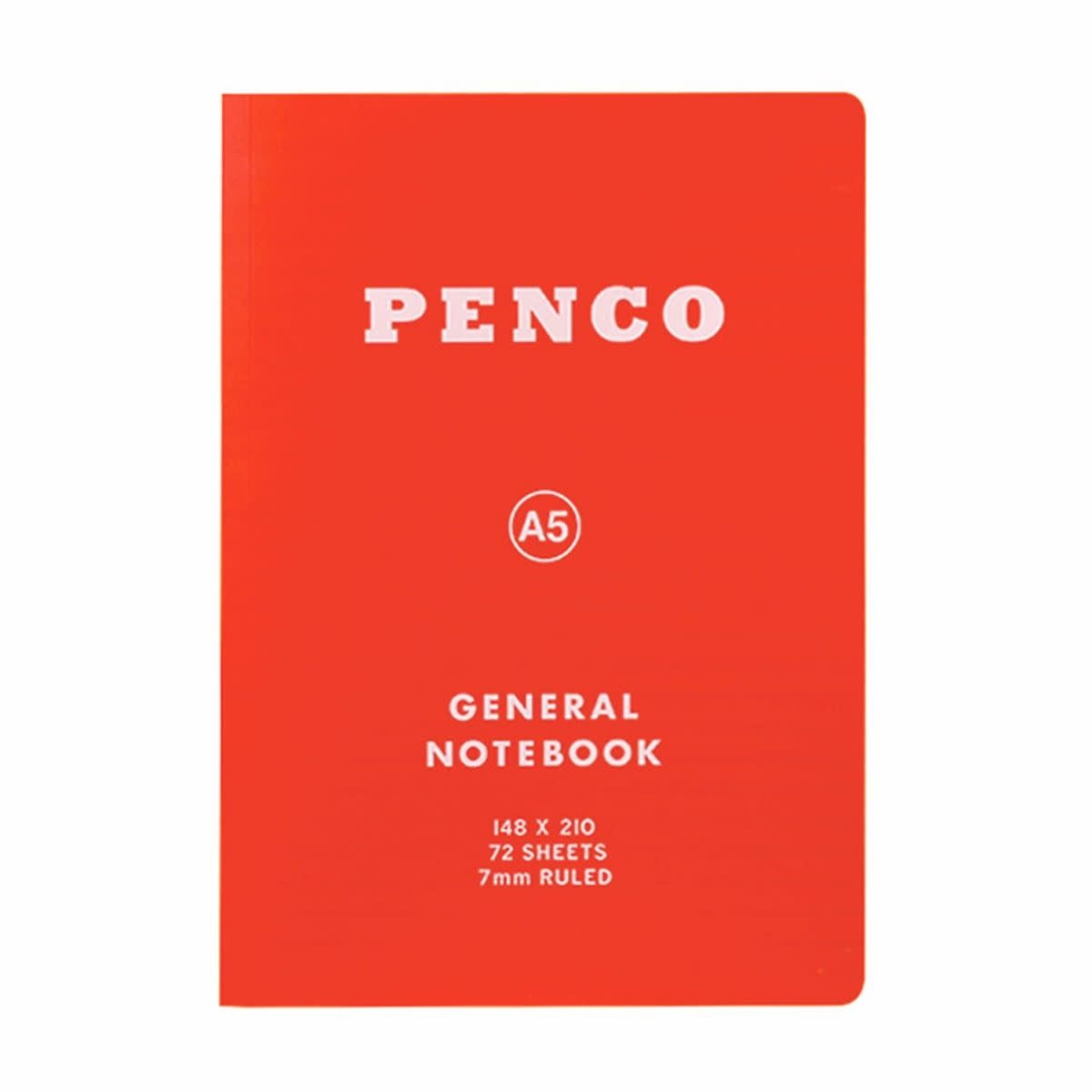 Penco, Soft PP Notebook/ A5, Red, Ruled
