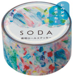 HITOTOKI by KING JIM - SODA transparent Masking Tape Sticker type: Pin badge